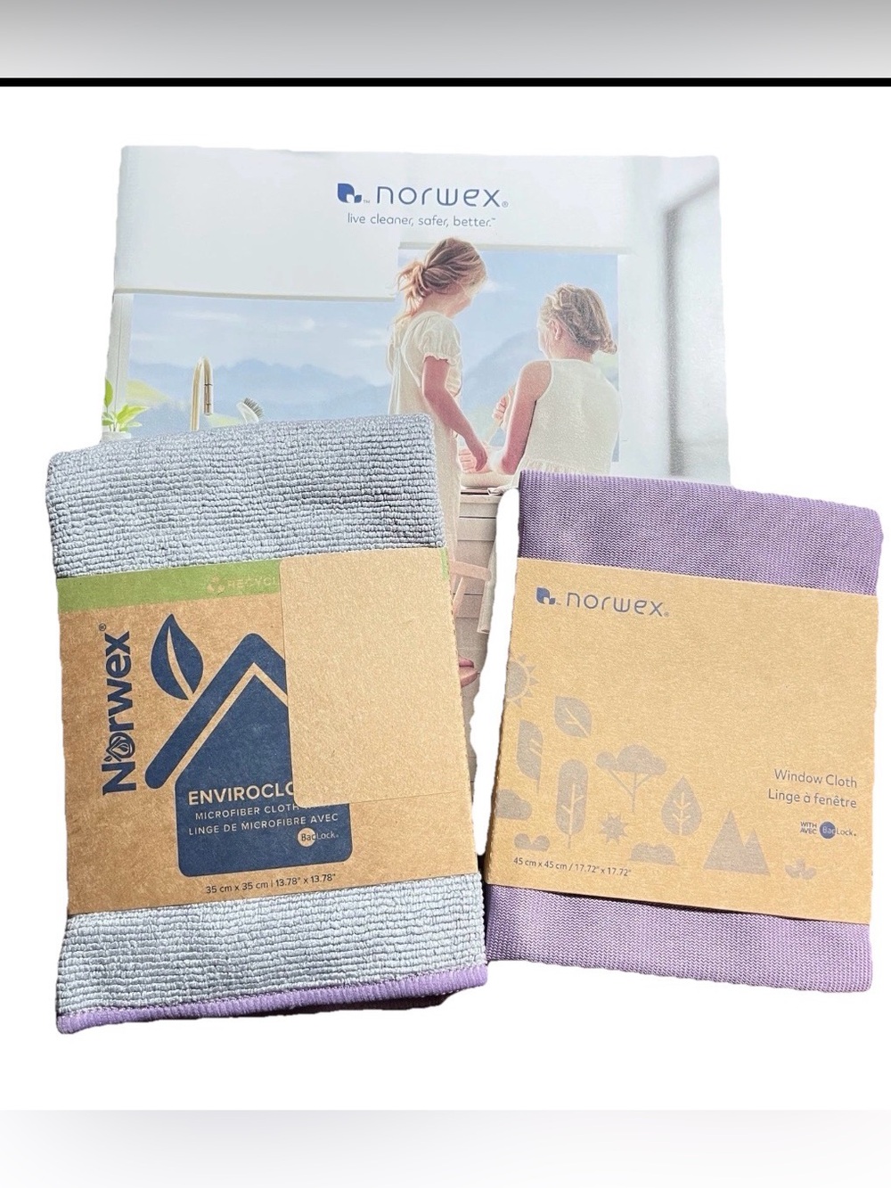 Norwex Cleaning Cloth Duo - Gray & Lavender